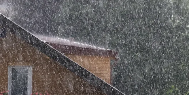 Roof embracing rain